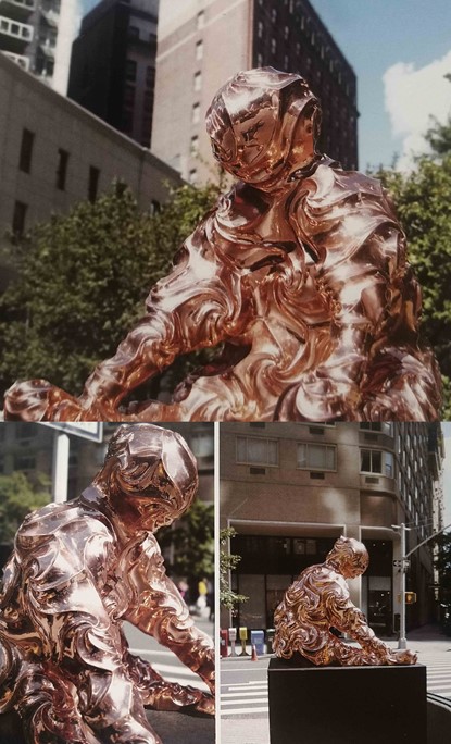 Copper sculpture The Meditator
